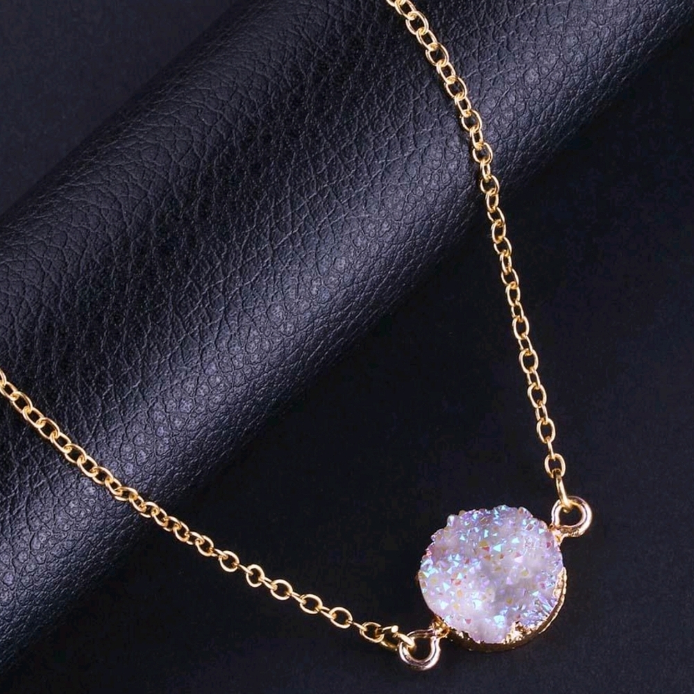 Free People Druzy Gemstone Necklace